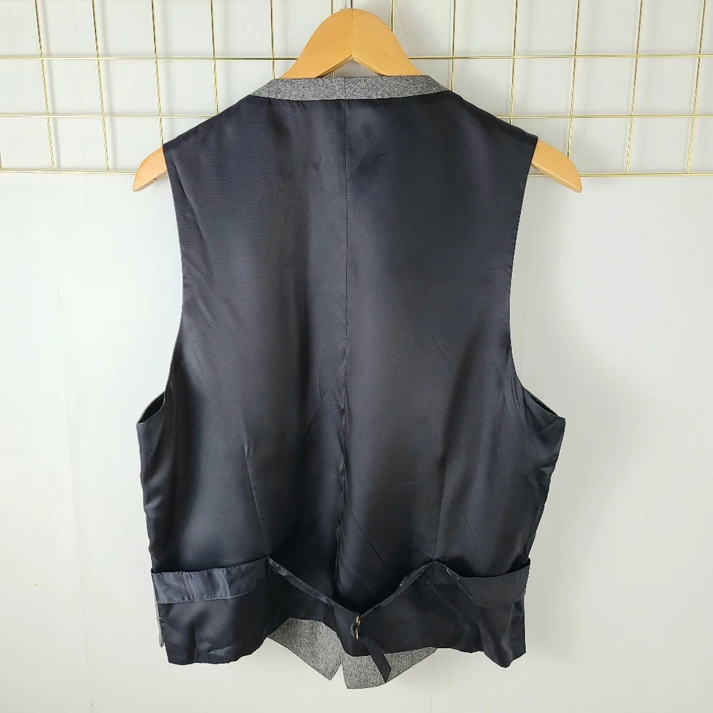 J. Crew Vitale Barberis Canonico Gray Wool Vest